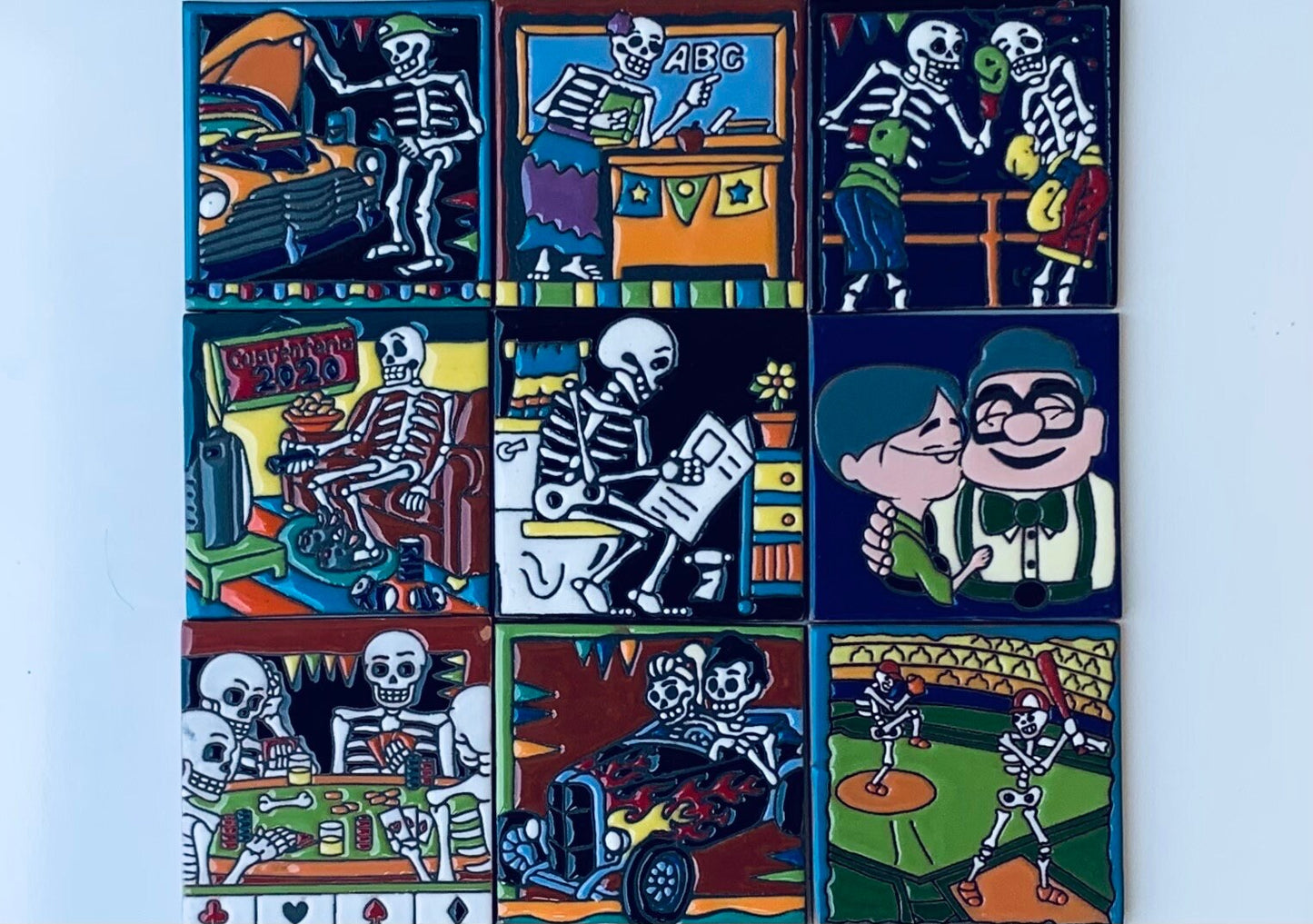 Talavera Tiles, Mexican Tile, Artisanal, Ceramic Tile, Handmade, Hand-Painted, Home Decor, Kitchen Backsplash Tile. Bathroom Tile 4X4 Tile