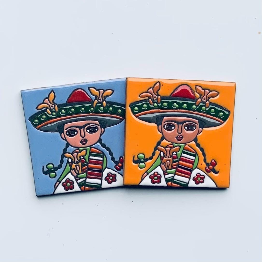 Talavera Tiles, Mexican Tile, Artisanal, Ceramic Tile, Handmade, Hand-Painted, Home Decor, Kitchen Backsplash Tile. Bathroom Tile 4X4 Tile