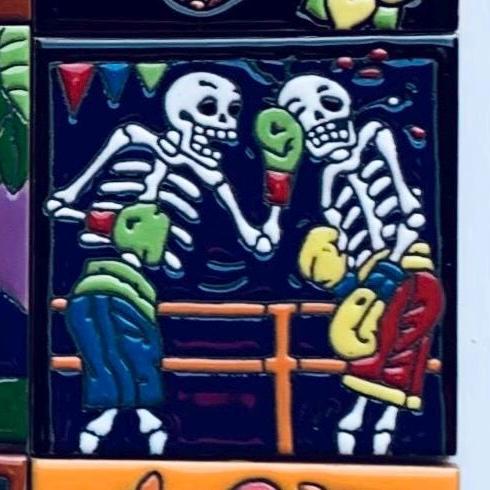 Talavera Tiles, Mexican Tile, Artisanal, Ceramic Tile, Handmade, Hand-Painted, Home Decor, Kitchen Backsplash Tile. Bathroom Tile 4X4 Tile