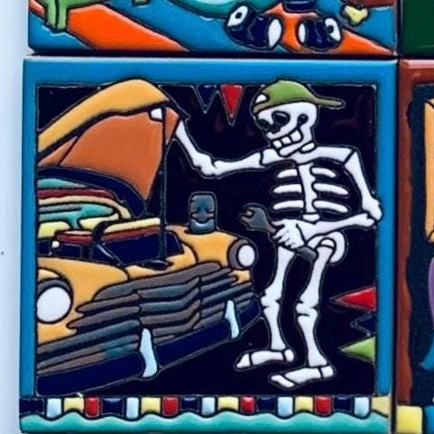 Talavera Tiles, Mexican Tile, Artisanal, Ceramic Tile, Handmade, Hand-Painted, Home Decor, Kitchen Backsplash Tile. Bathroom Tile 4X4 Tile