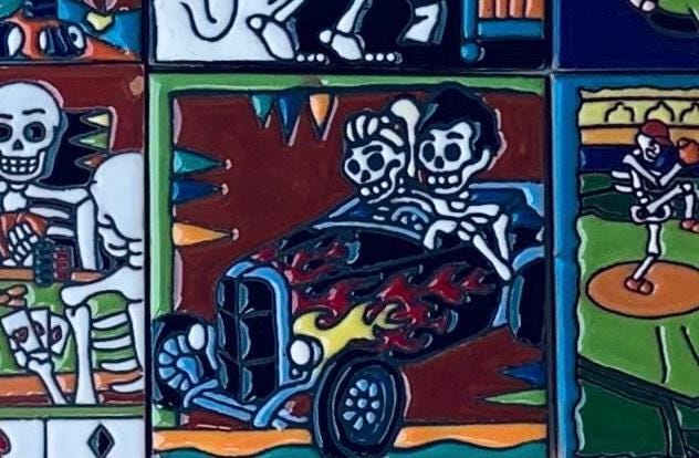 Talavera Tiles, Mexican Tile, Artisanal, Ceramic Tile, Handmade, Hand-Painted, Home Decor, Kitchen Backsplash Tile. Bathroom Tile 4X4 Tile