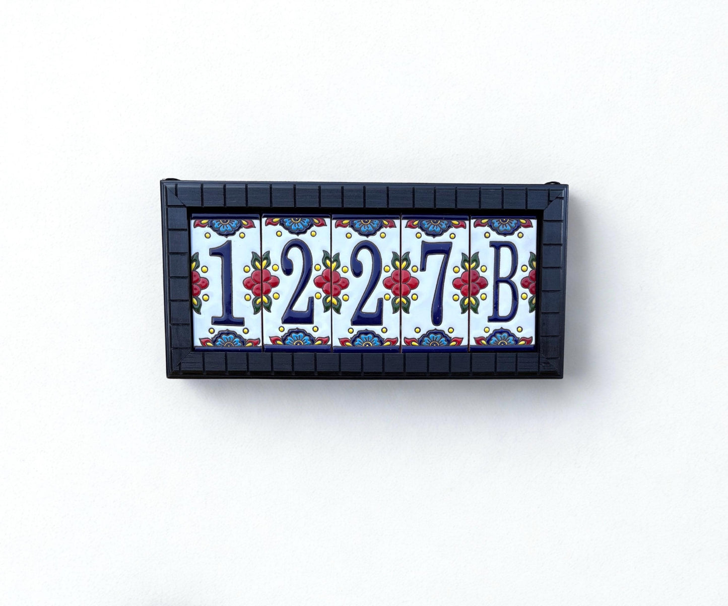 House Numbers Sign, Mexican Tile, House Numbers, Address Numbers, Mailbox Numbers, Talavera, Ceramic Tile, Artisanal, Handmade, Home Decor