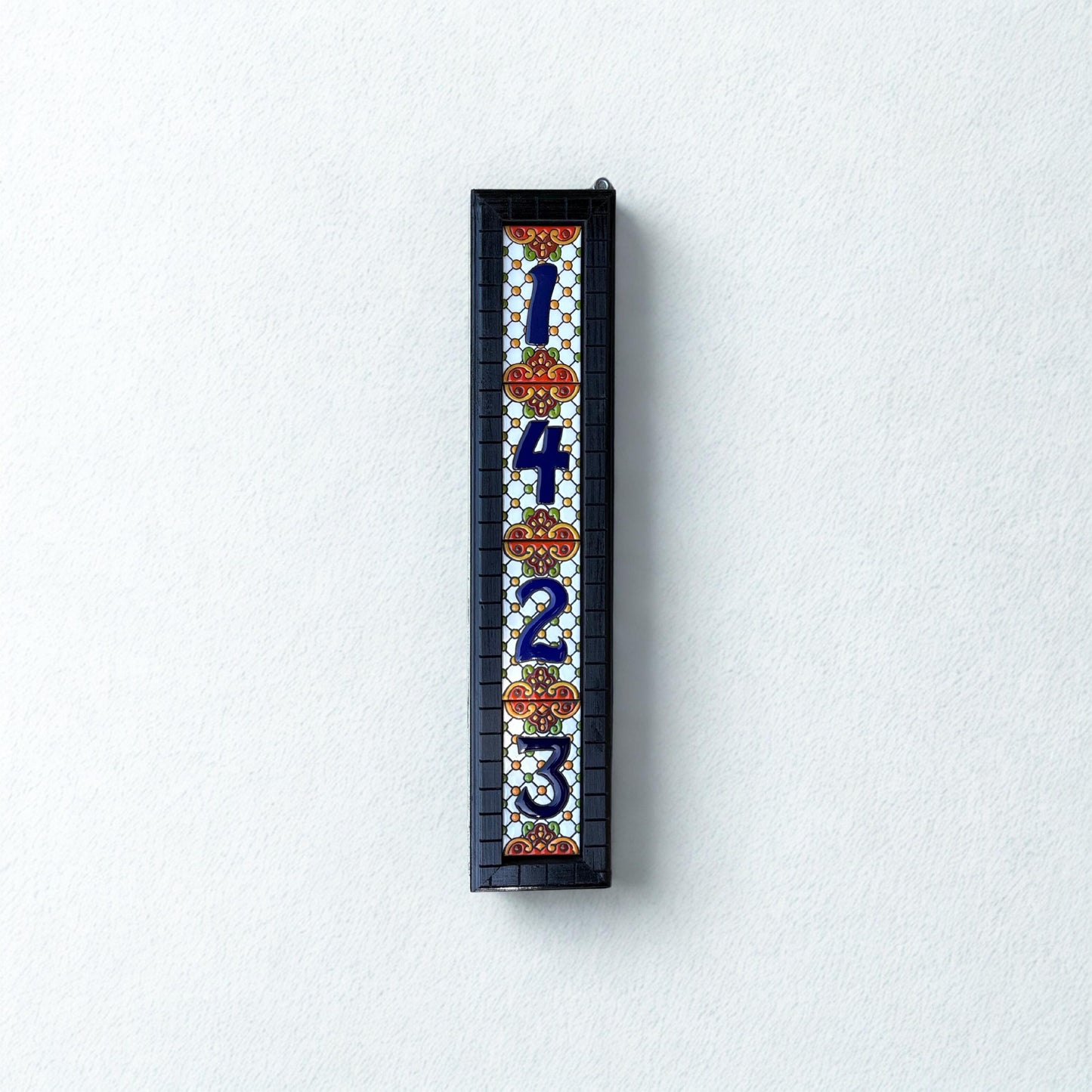 Vertical House Numbers Sign, Mexican Tile, House Numbers, Address Numbers, Mailbox Numbers, Talavera, Ceramic Tile, Handmade, Home Decor