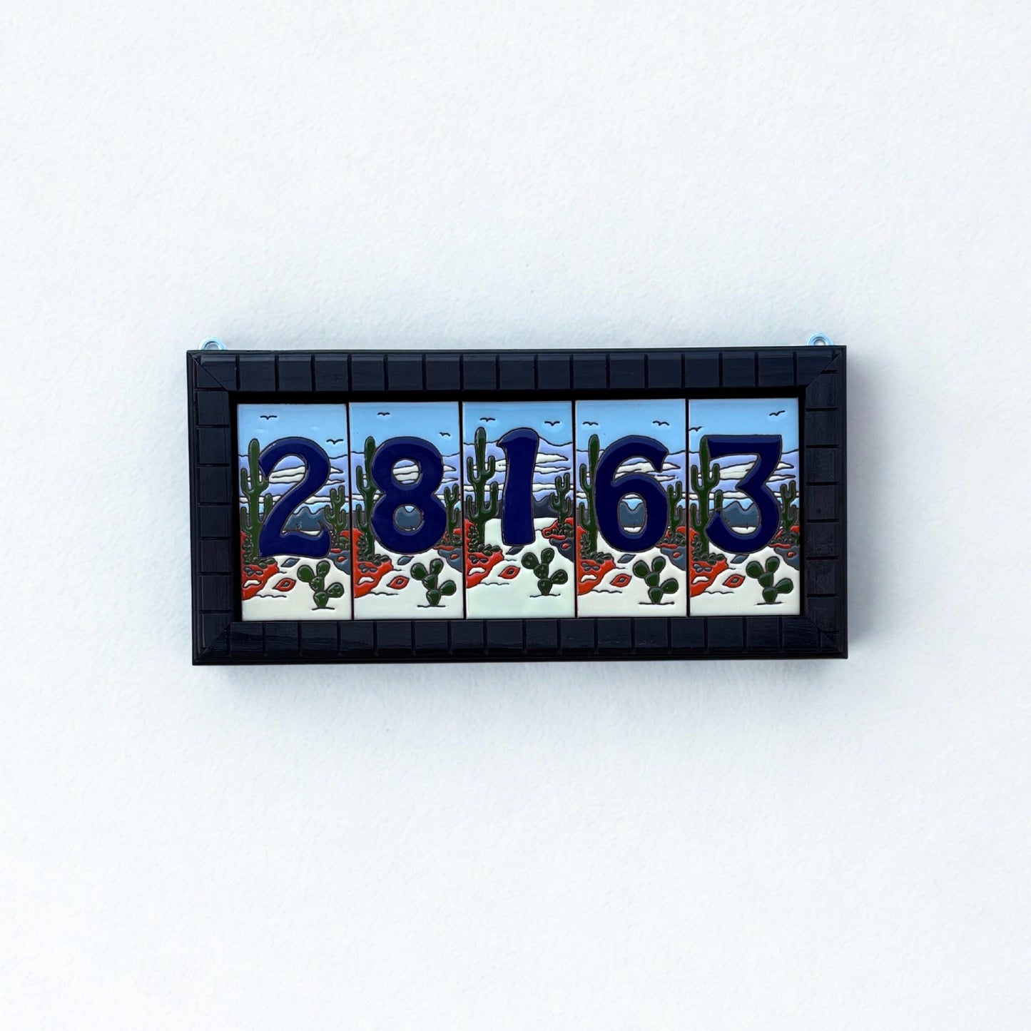 House Numbers Sign, Mexican Tile, House Numbers, Address Numbers, Mailbox Numbers, Talavera, Ceramic Tile, Artisanal, Handmade, Home Decor