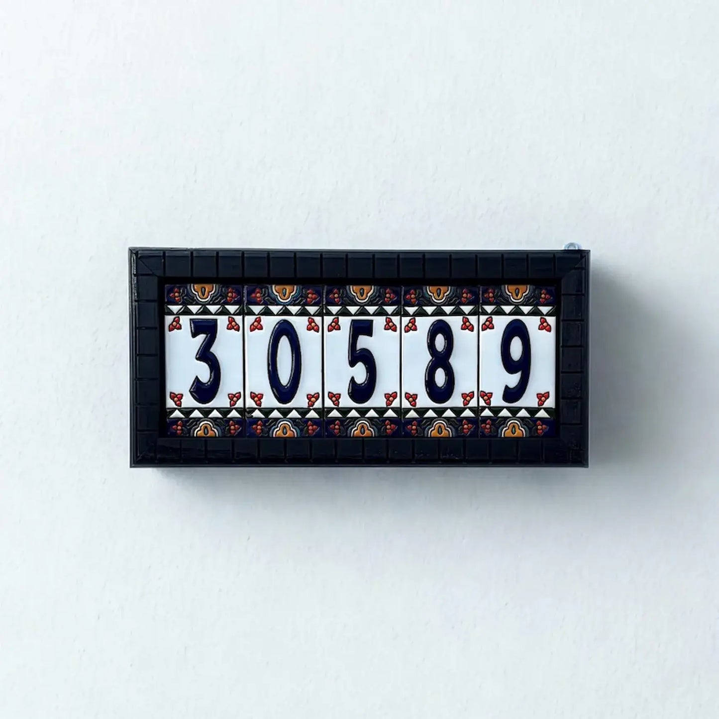 Hand-Painted Talavera House Number Sign – Custom Ceramic Tile Address Plaque