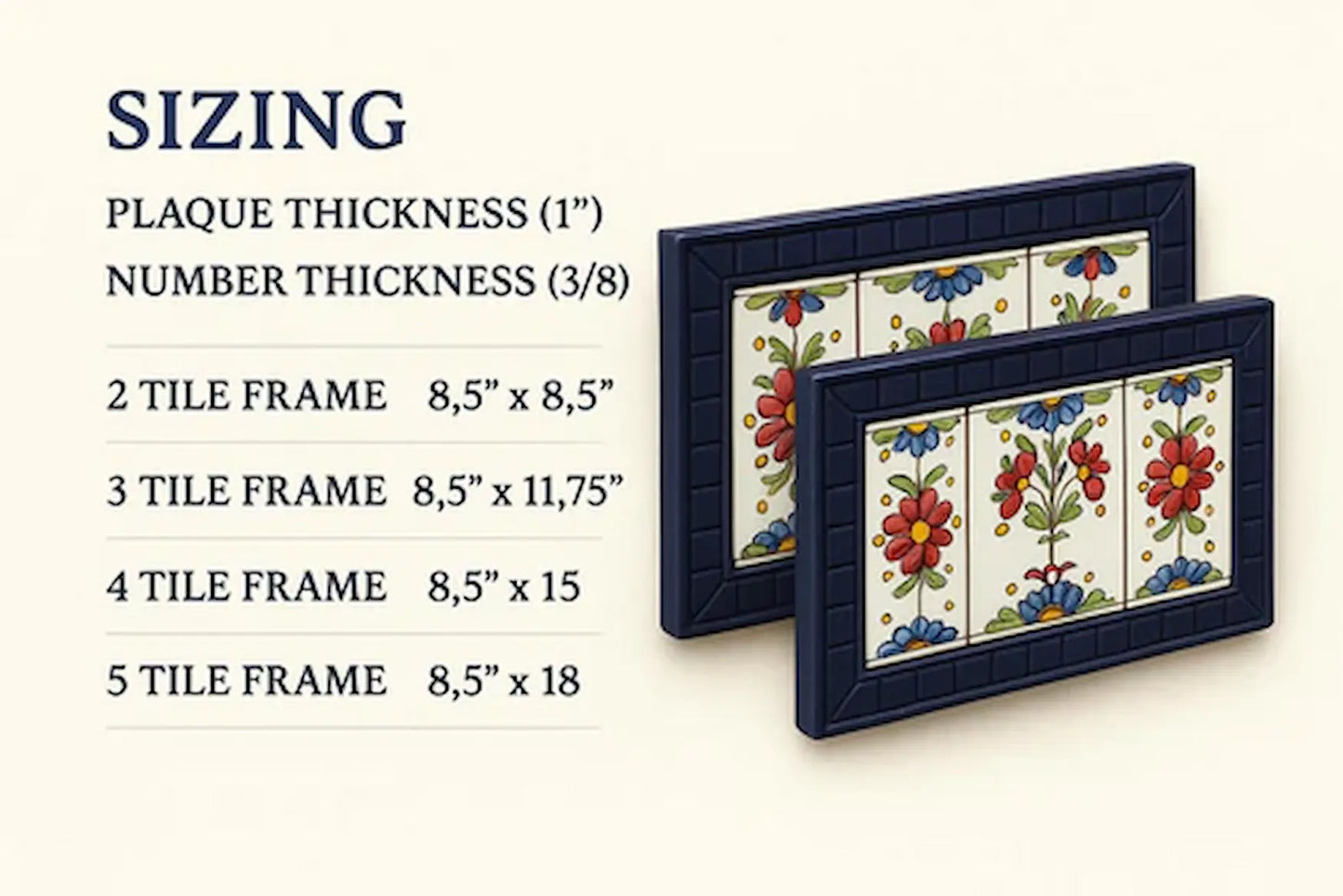 Hand-Painted Talavera House Number Sign – Custom Ceramic Tile Address Plaque