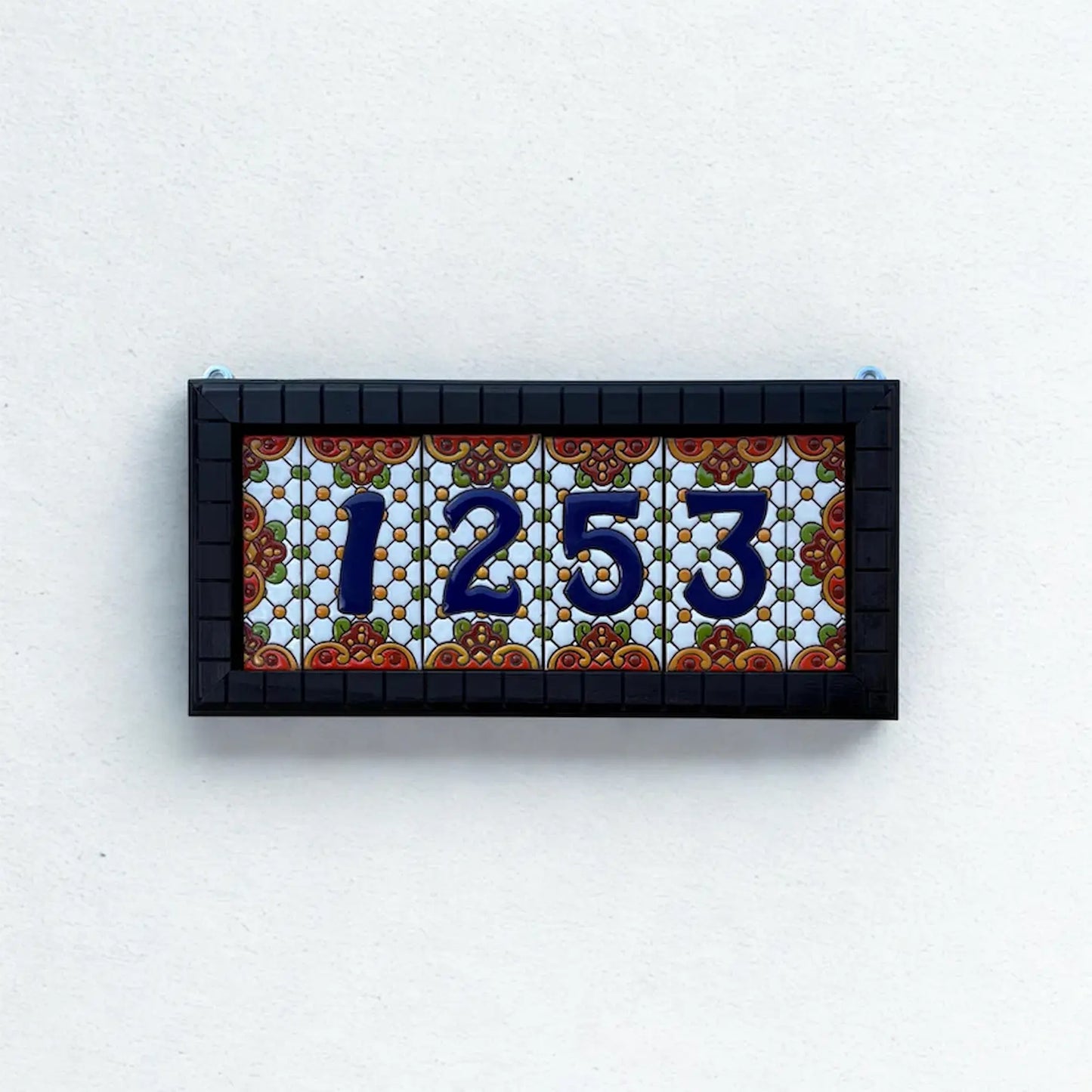 Hand-Painted Talavera House Number Sign – Custom Ceramic Tile Address Plaque