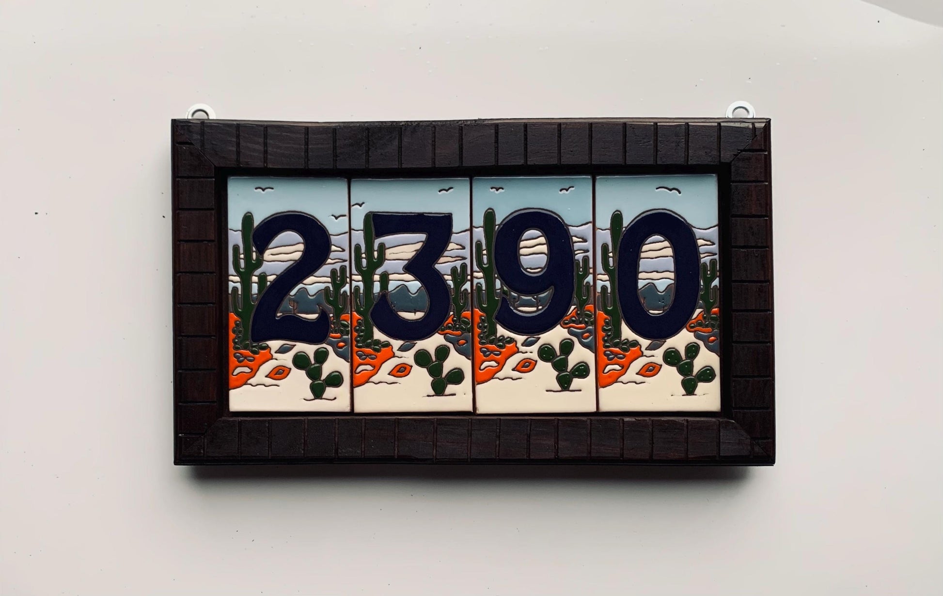 House Numbers Sign, Mexican Tile, House Numbers, Address Numbers, Mailbox Numbers, Talavera, Ceramic Tile, Artisanal, Handmade, Home Decor