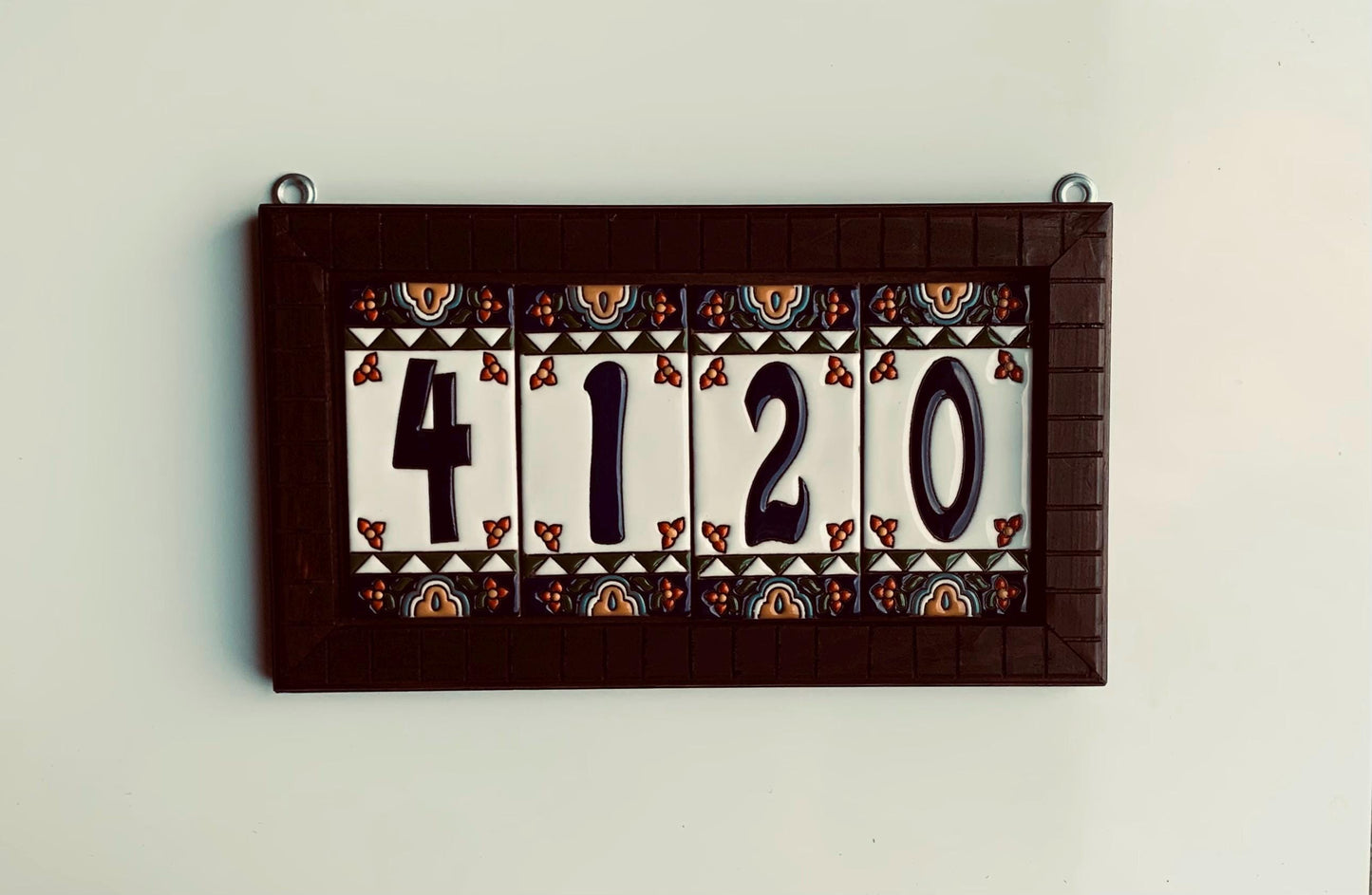 House Numbers Sign, Mexican Tile, House Numbers, Address Numbers, Mailbox Numbers, Talavera, Ceramic Tile, Artisanal, Handmade, Home Decor