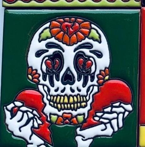 Talavera Tiles, Mexican Tile, Artisanal, Ceramic Tile, Handmade, Hand-Painted, Home Decor, Kitchen Backsplash Tile. Bathroom Tile 4X4 Tile