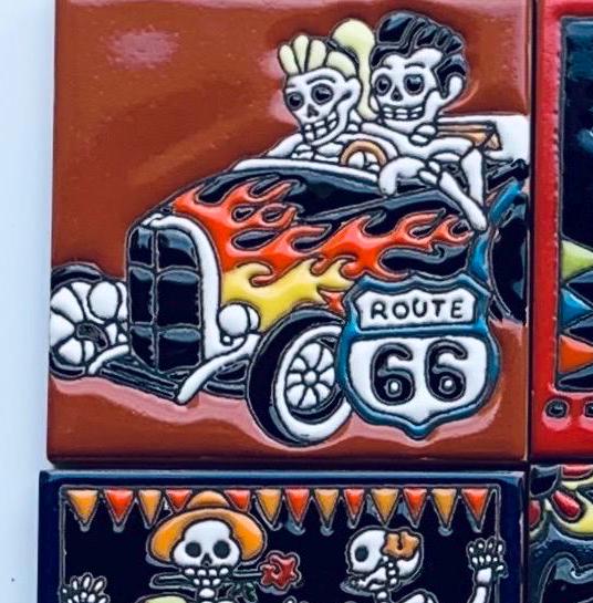 Talavera Tiles, Mexican Tile, Artisanal, Ceramic Tile, Handmade, Hand-Painted, Home Decor, Kitchen Backsplash Tile. Bathroom Tile 4X4 Tile