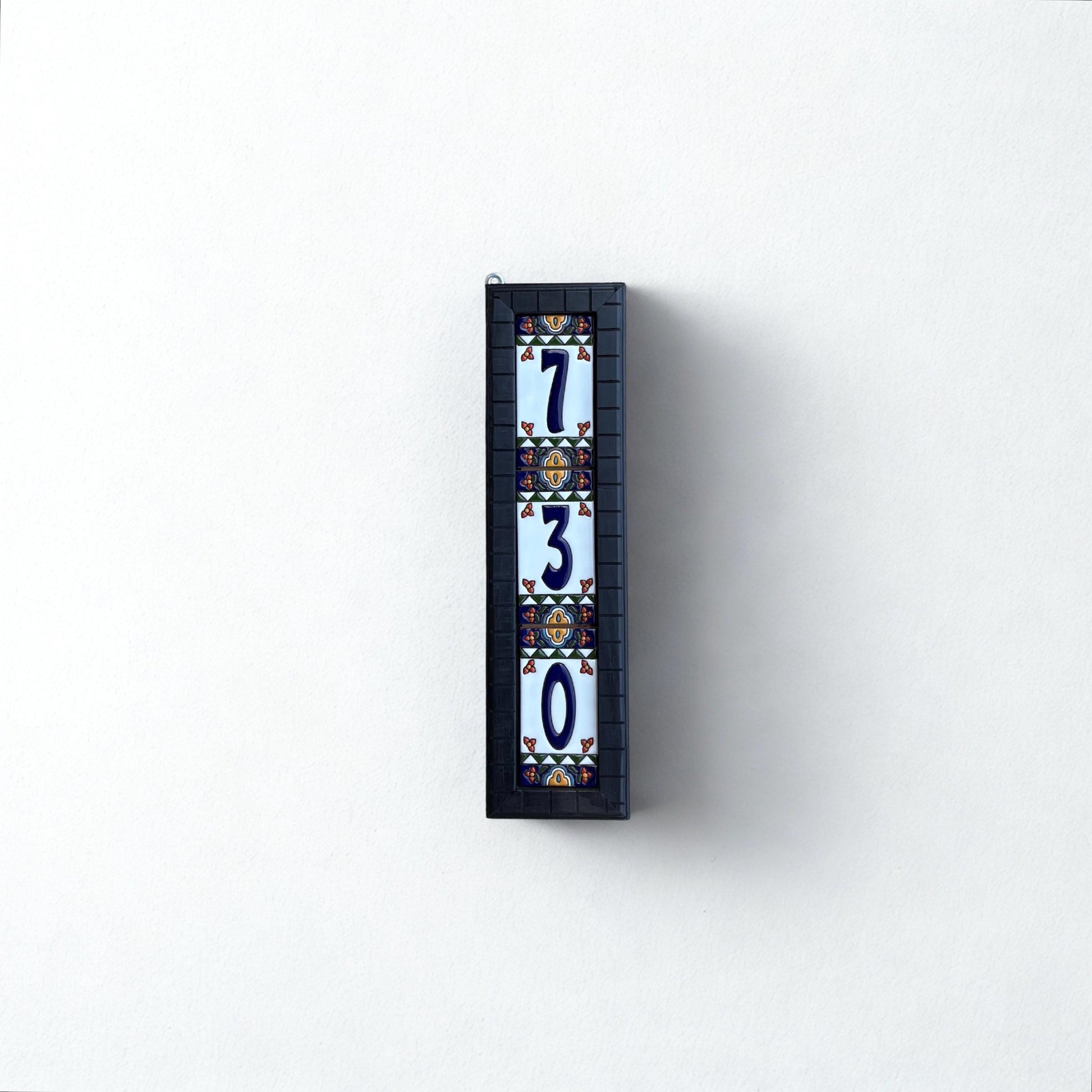 Vertical House Numbers Sign, Mexican Tile, House Numbers, Address Numbers, Mailbox Numbers, Talavera, Ceramic Tile, Handmade, Home Decor