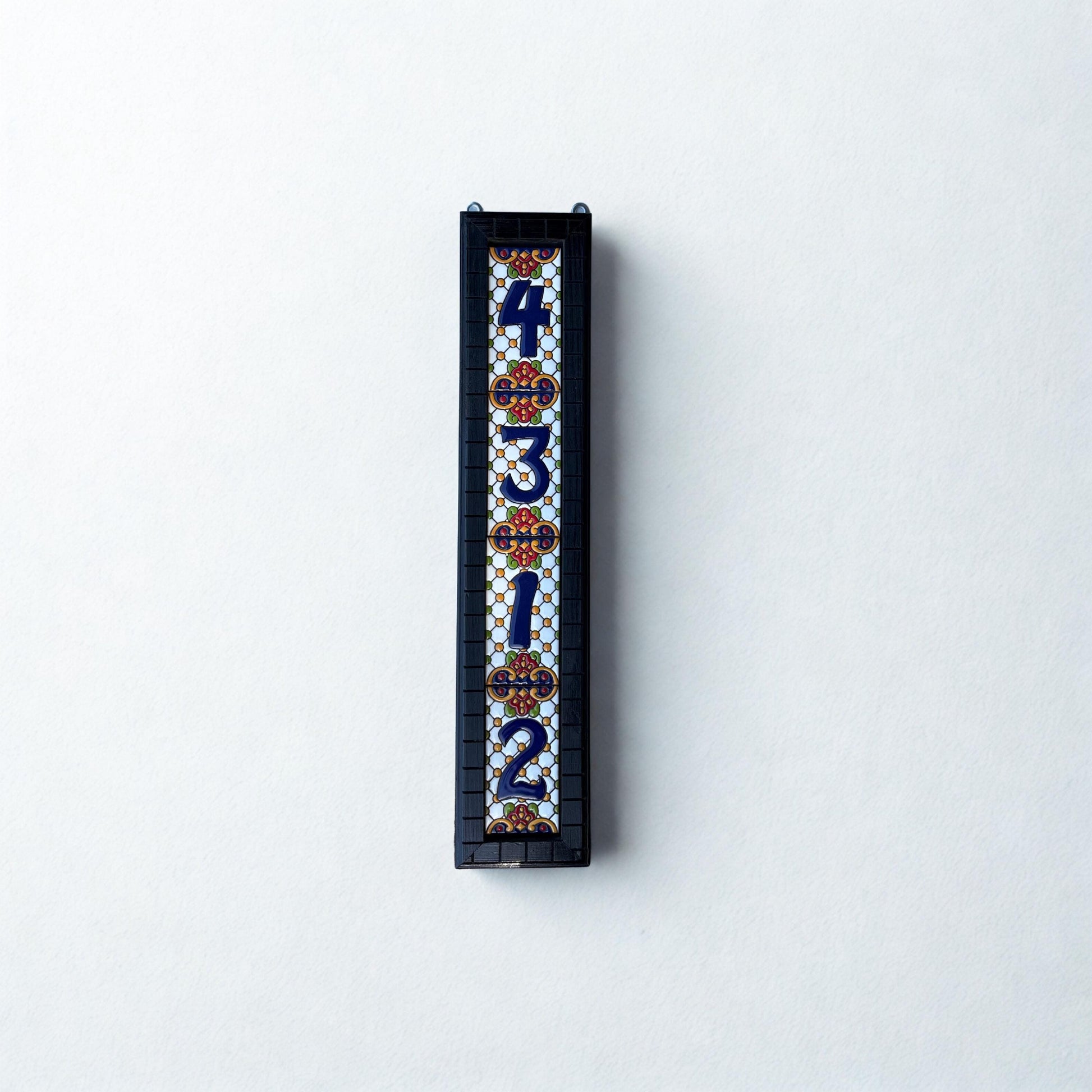Vertical House Numbers Sign, Mexican Tile, House Numbers, Address Numbers, Mailbox Numbers, Talavera, Ceramic Tile, Handmade, Home Decor