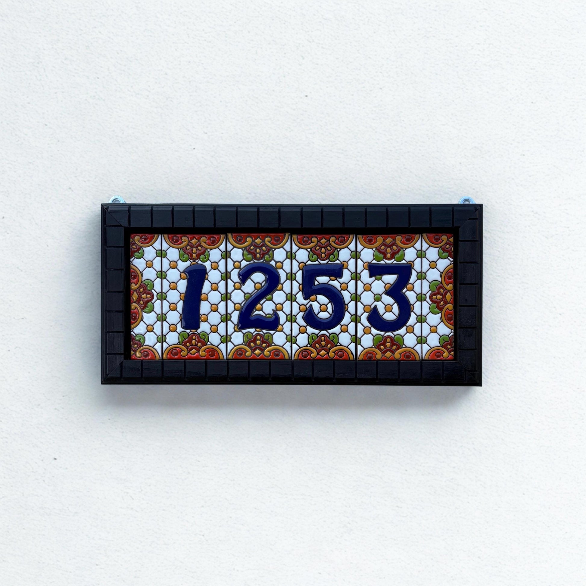 House Numbers Sign, Mexican Tile, House Numbers, Address Numbers, Mailbox Numbers, Talavera, Ceramic Tile, Artisanal, Handmade, Home Decor