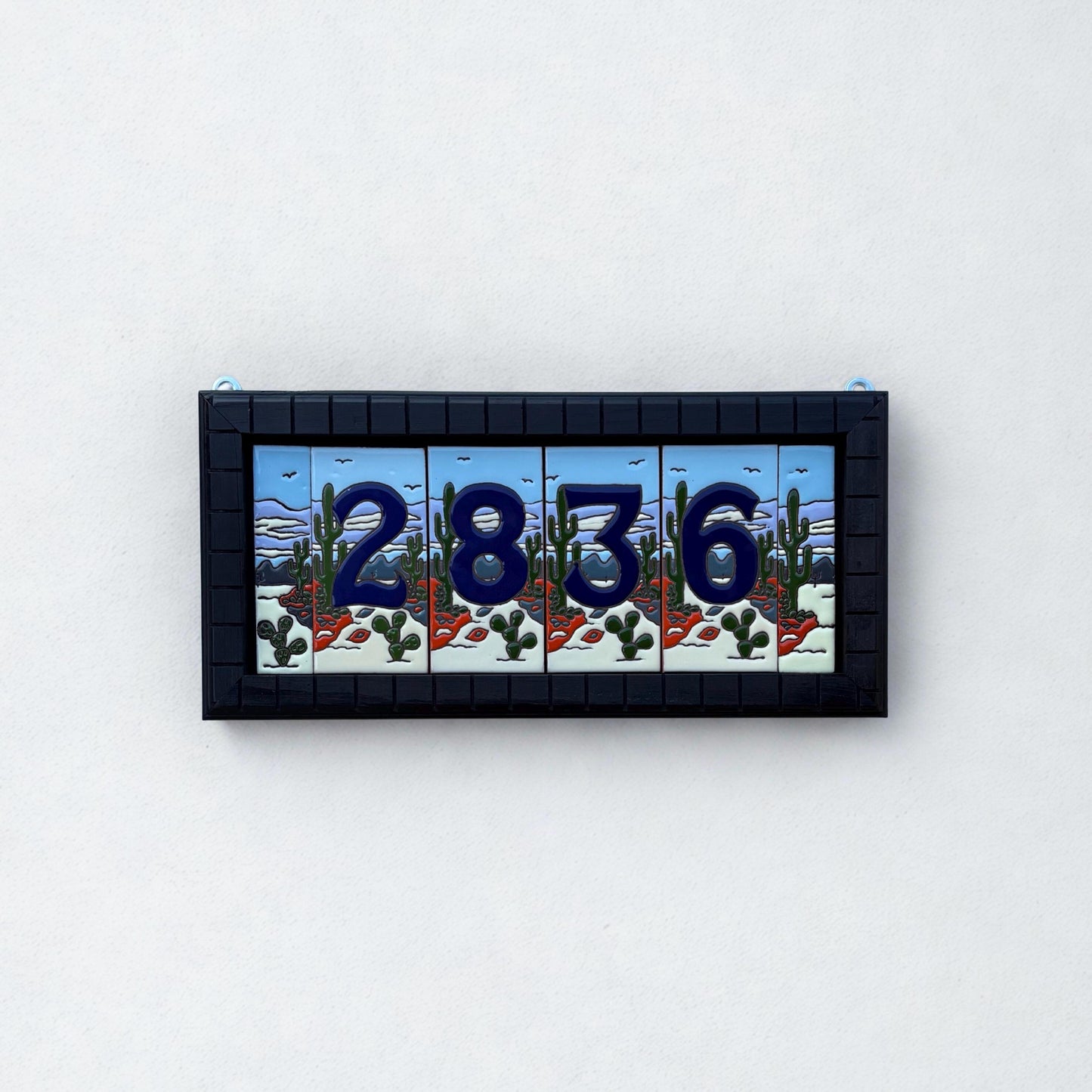 House Numbers Sign, Mexican Tile, House Numbers, Address Numbers, Mailbox Numbers, Talavera, Ceramic Tile, Artisanal, Handmade, Home Decor