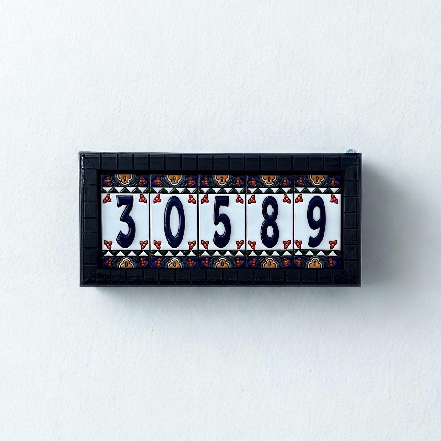 Hand-Painted Talavera House Number Sign – Custom Ceramic Tile Address Plaque