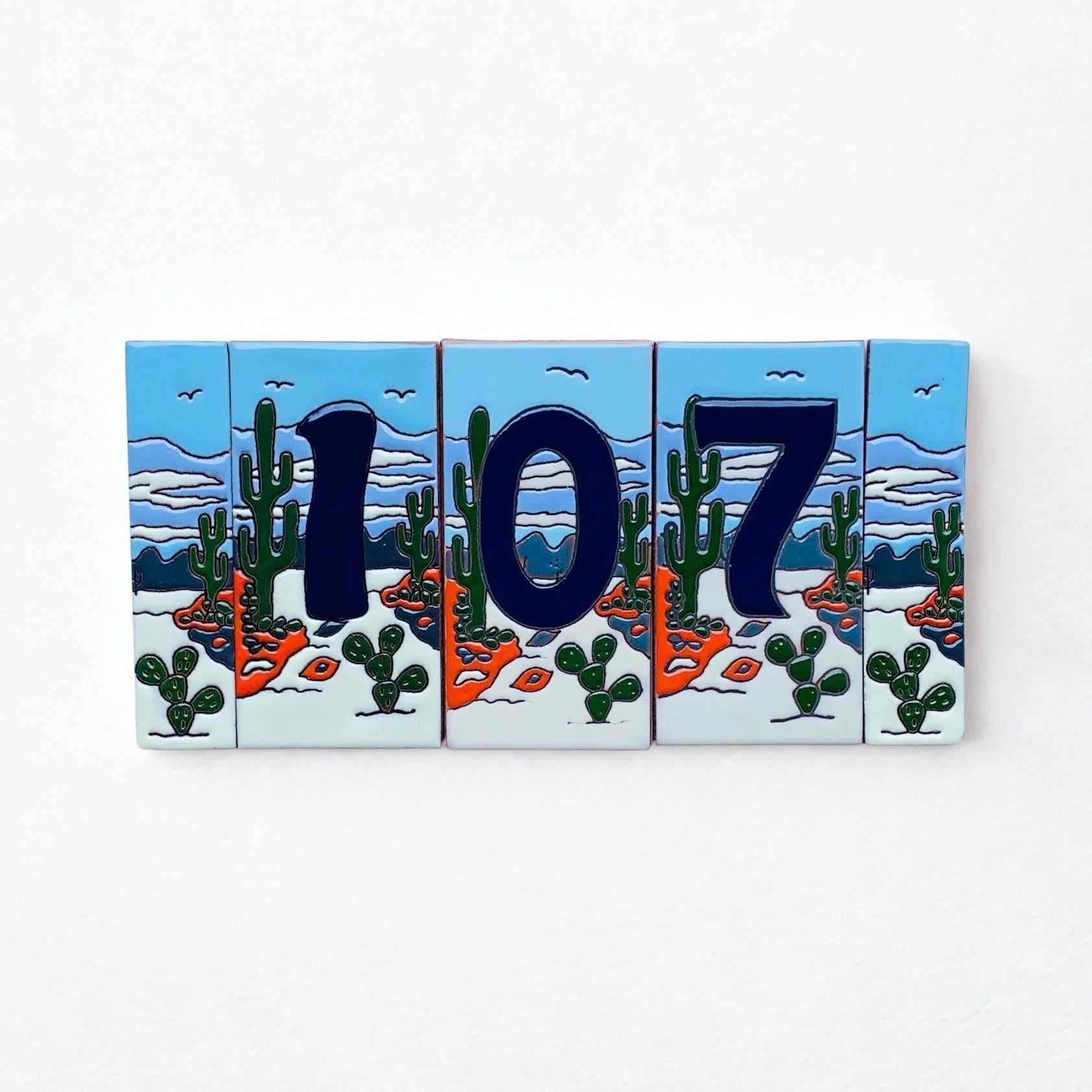 House Numbers, Address Numbers, Mailbox Numbers, House Number Signs, Talavera, Ceramic Tile, Hand Painted, Handmade, Home Decor, 6x3 Tiles