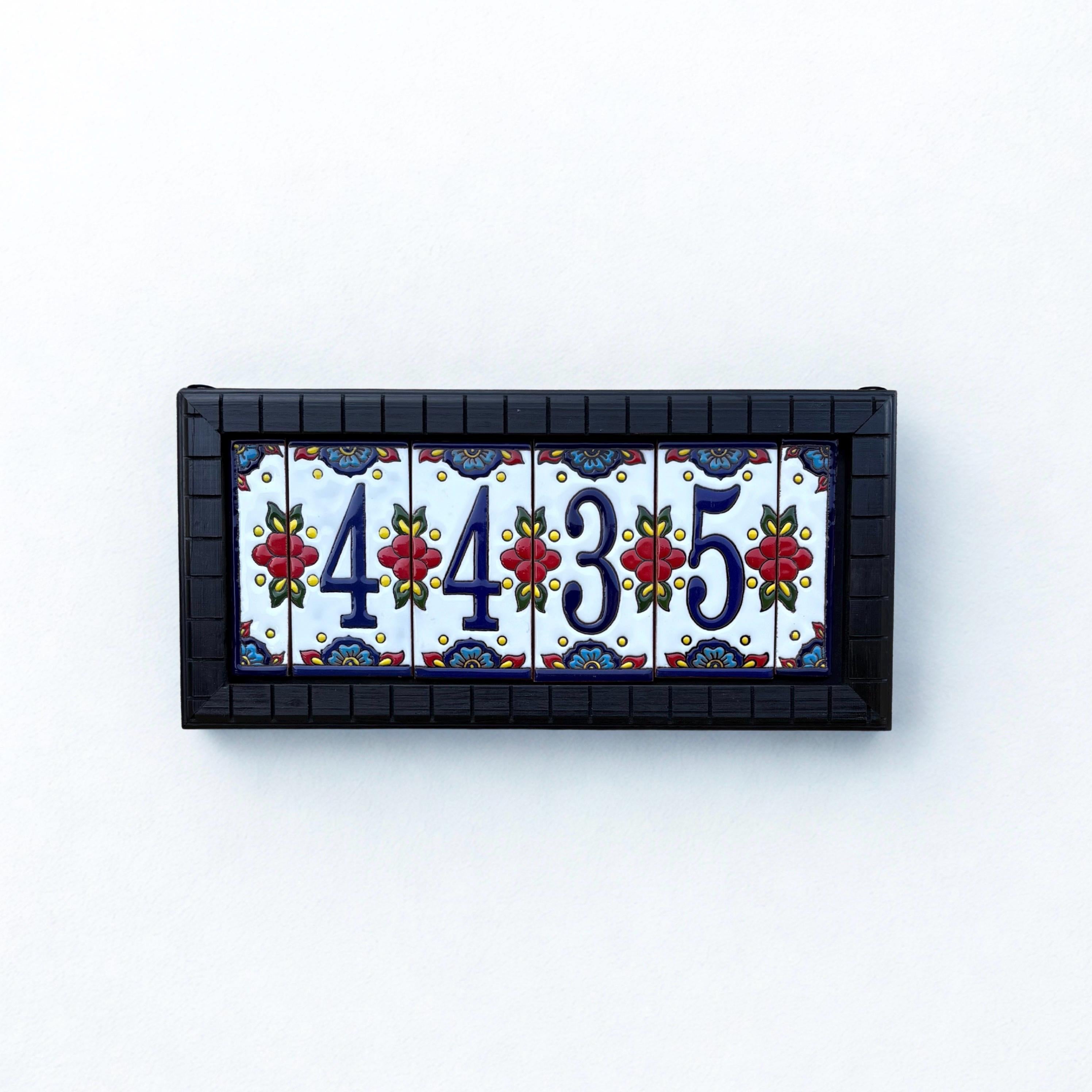 Custom Talavera House Number Sign | Handmade Ceramic Address
