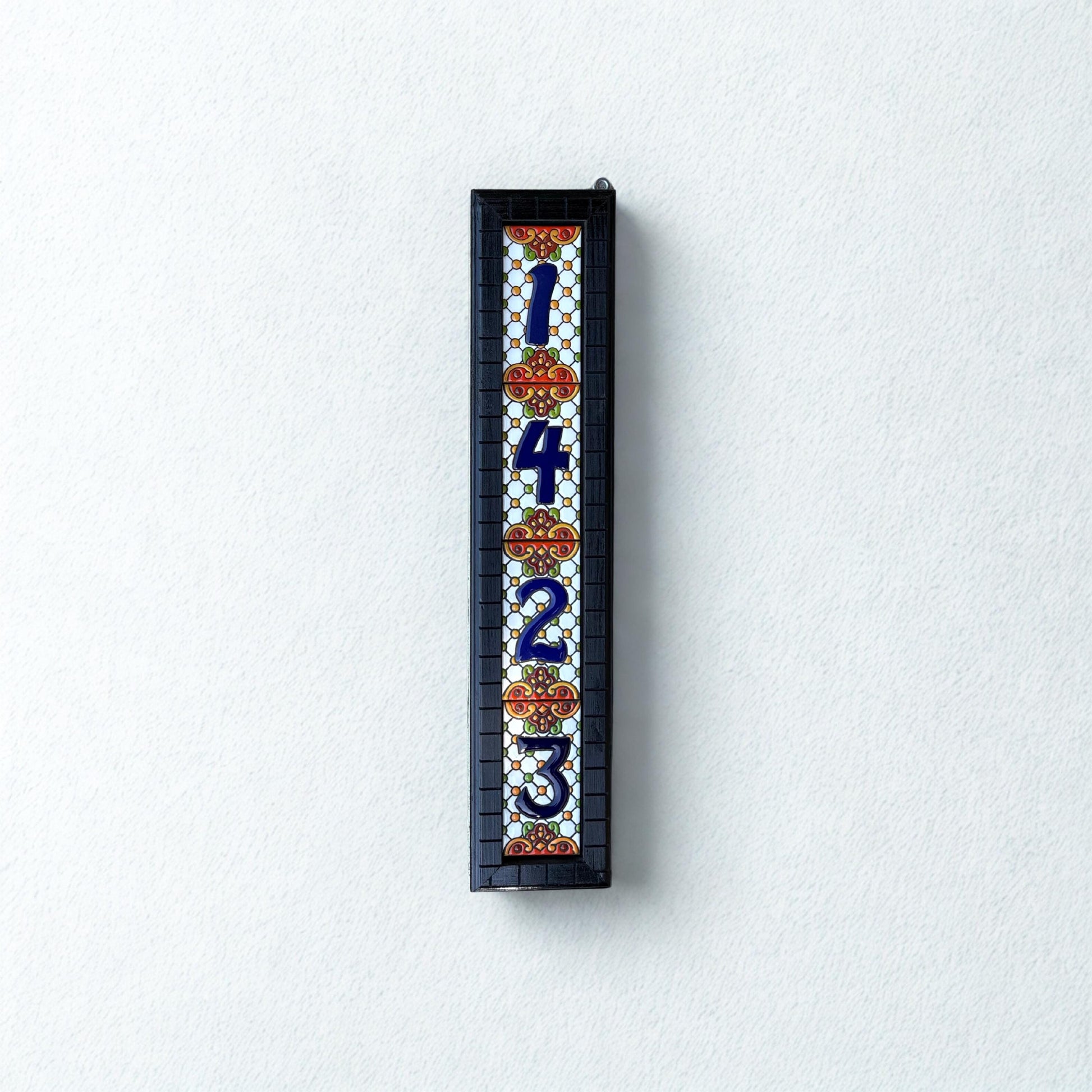 Vertical House Numbers Sign, Mexican Tile, House Numbers, Address Numbers, Mailbox Numbers, Talavera, Ceramic Tile, Handmade, Home Decor