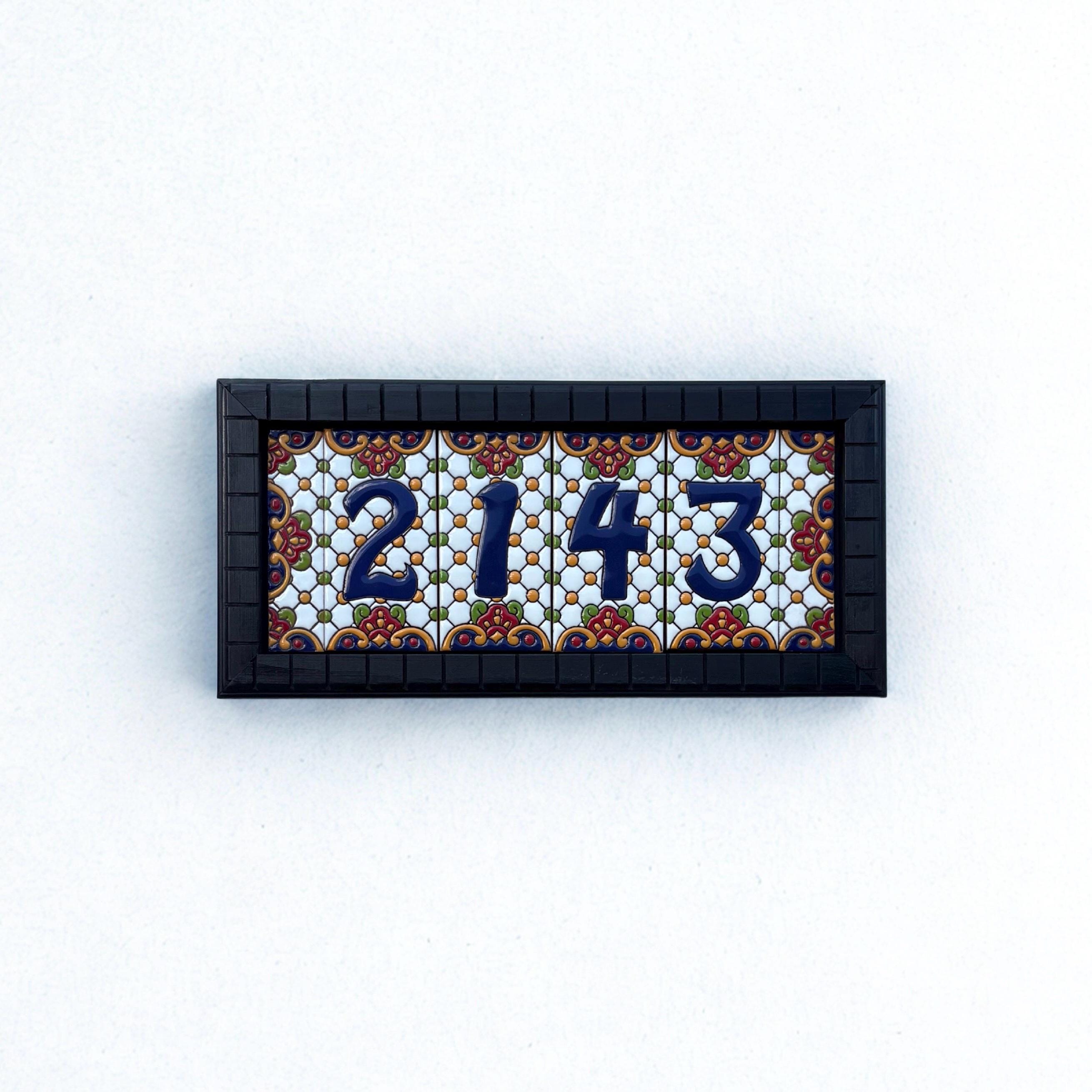 Custom Talavera House Number Sign | Handmade Ceramic Address