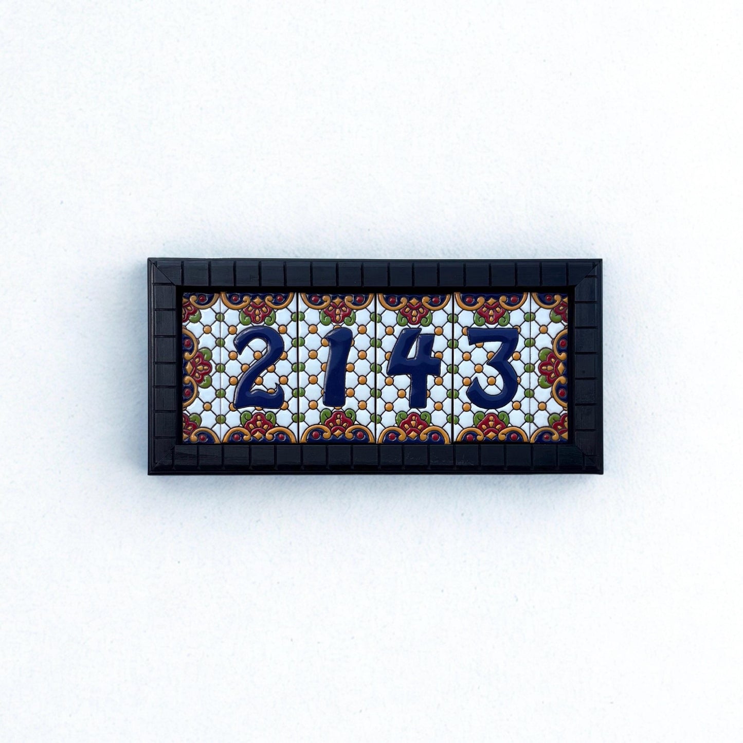 House Numbers Sign, Mexican Tile, House Numbers, Address Numbers, Mailbox Numbers, Talavera, Ceramic Tile, Artisanal, Handmade, Home Decor