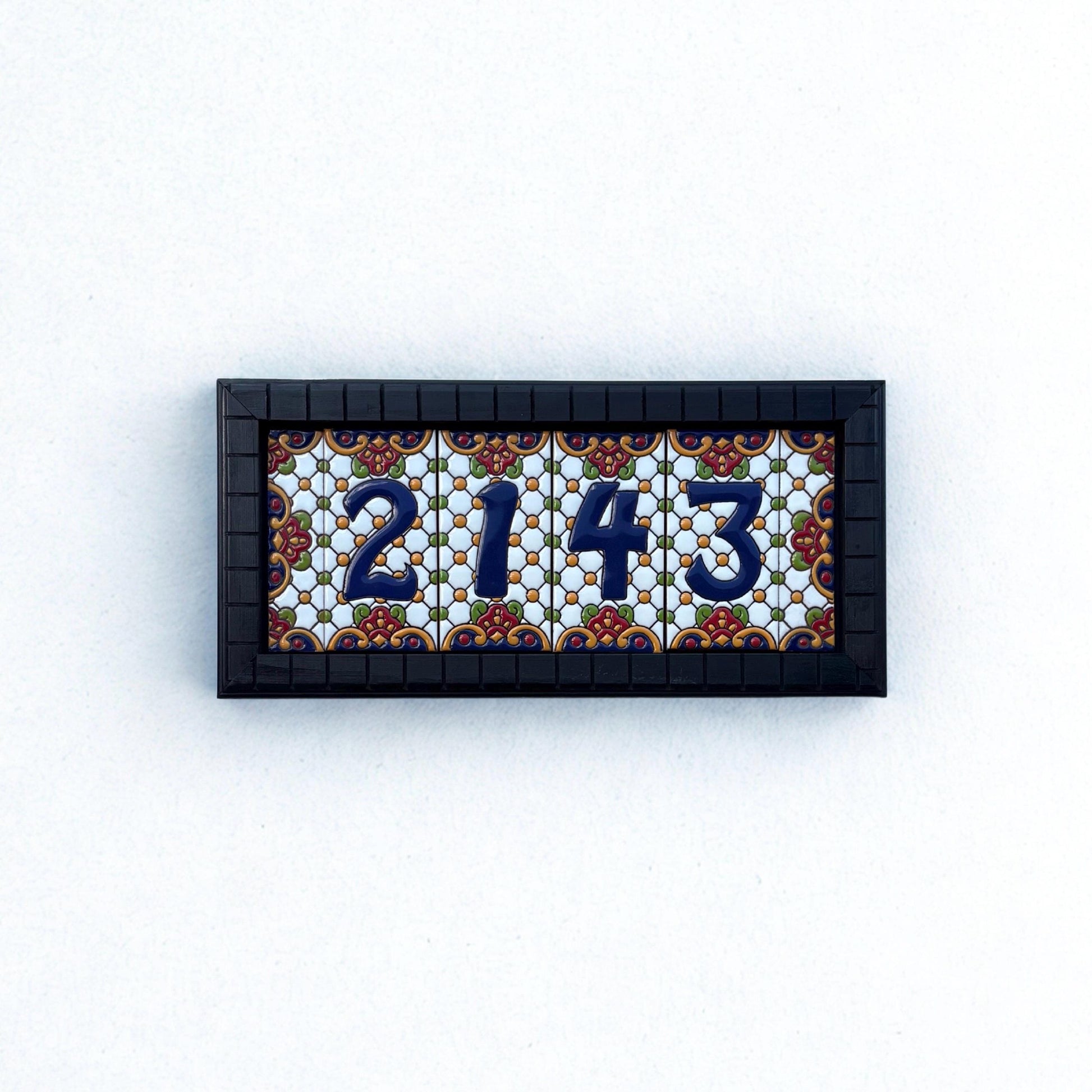 House Numbers Sign, Mexican Tile, House Numbers, Address Numbers, Mailbox Numbers, Talavera, Ceramic Tile, Artisanal, Handmade, Home Decor