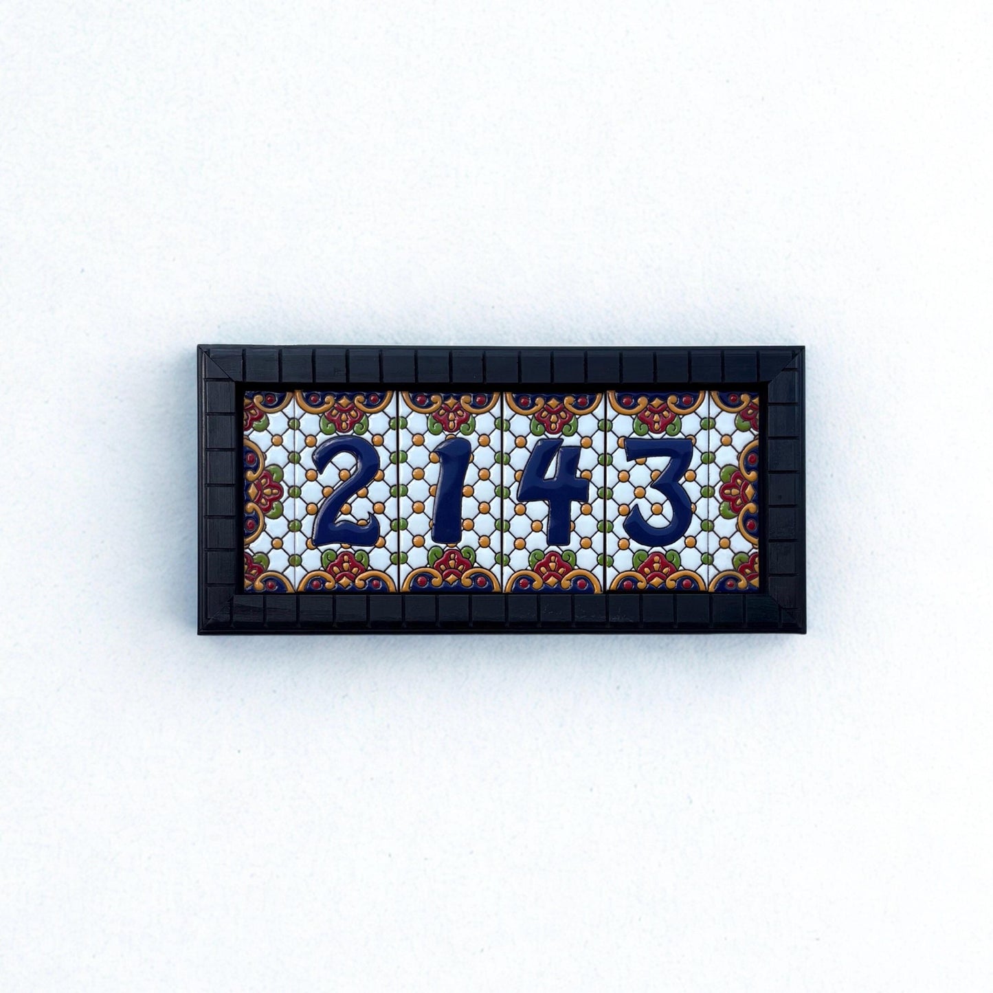 Custom House Number Sign – Talavera Ceramic Tiles, Handmade Address Plaque, Mexican Tile Art, Outdoor Home Decor, Mailbox Numbers
