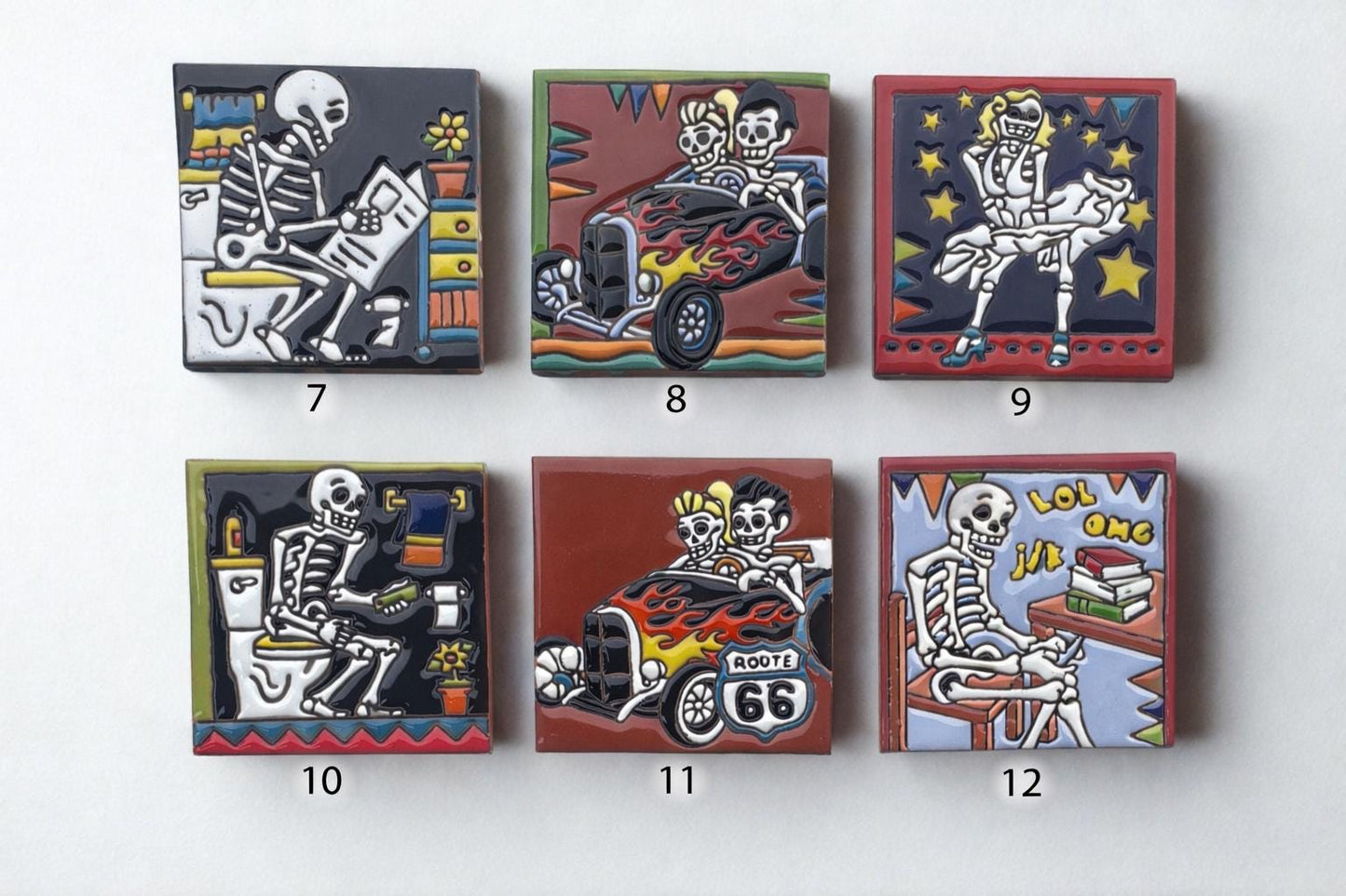 Hand Painted Talavera Tile Coasters: Artisanal Mexican Ceramic Decor