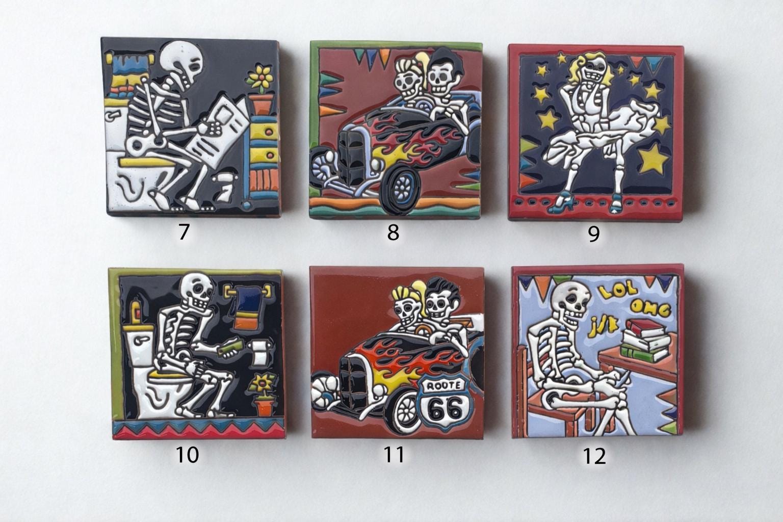 Hand Painted Talavera Tile Coasters: Artisanal Mexican Ceramic Decor