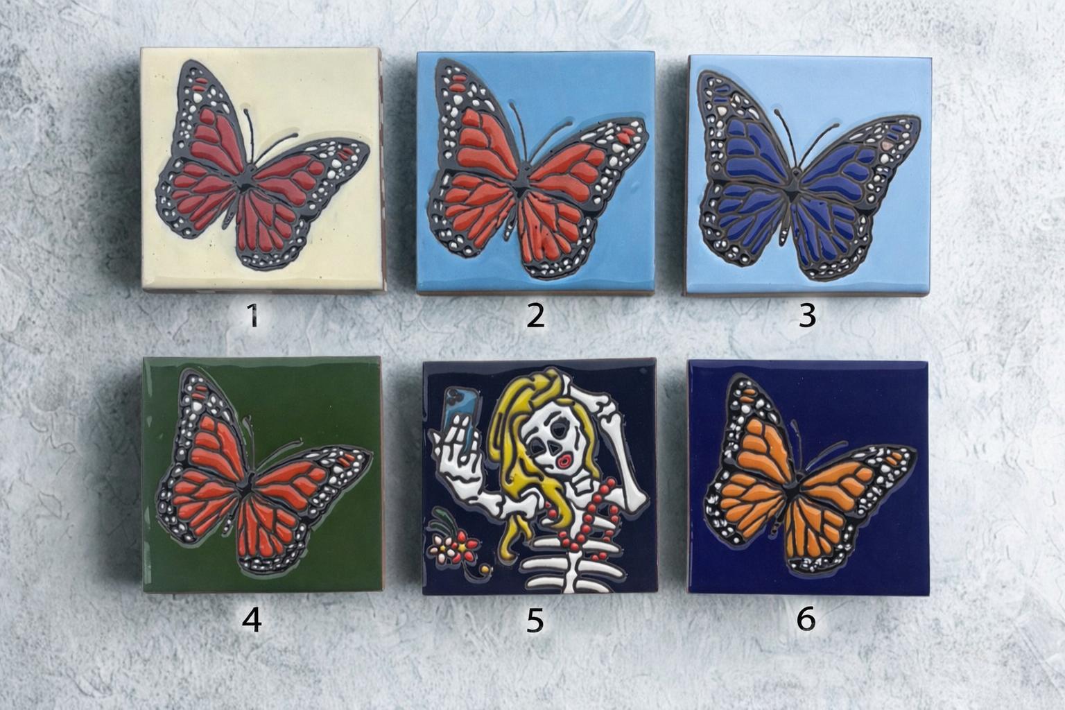 Hand Painted Talavera Tile Coasters: Artisanal Mexican Ceramic Decor