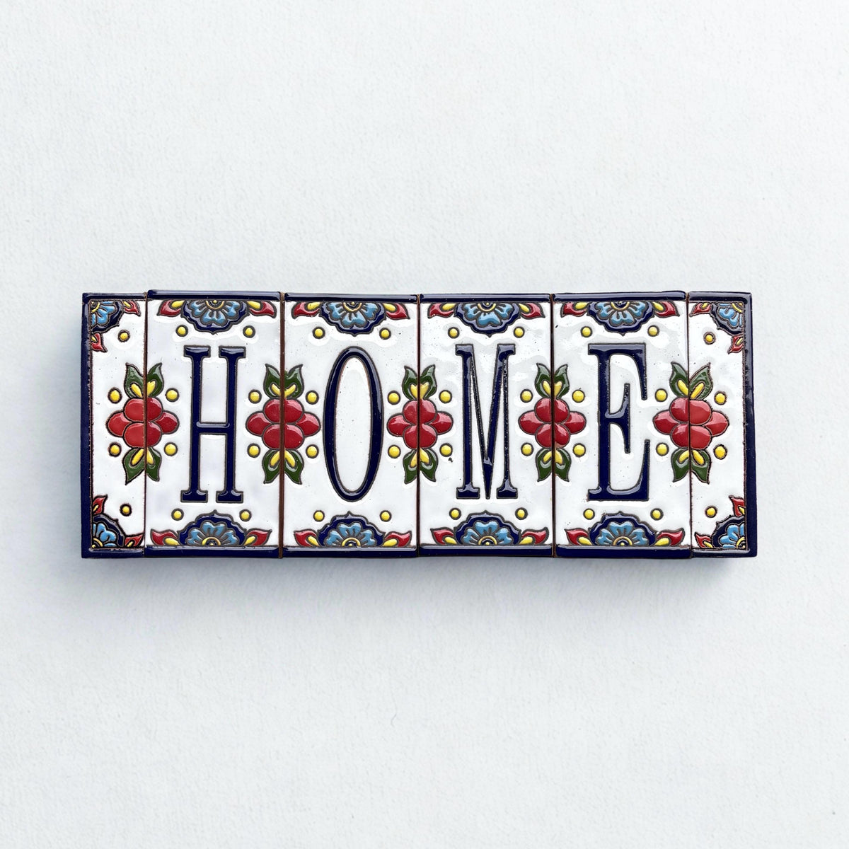 Hand Painted Talavera House Letters – Mexican Ceramic Address Tile Alphabet