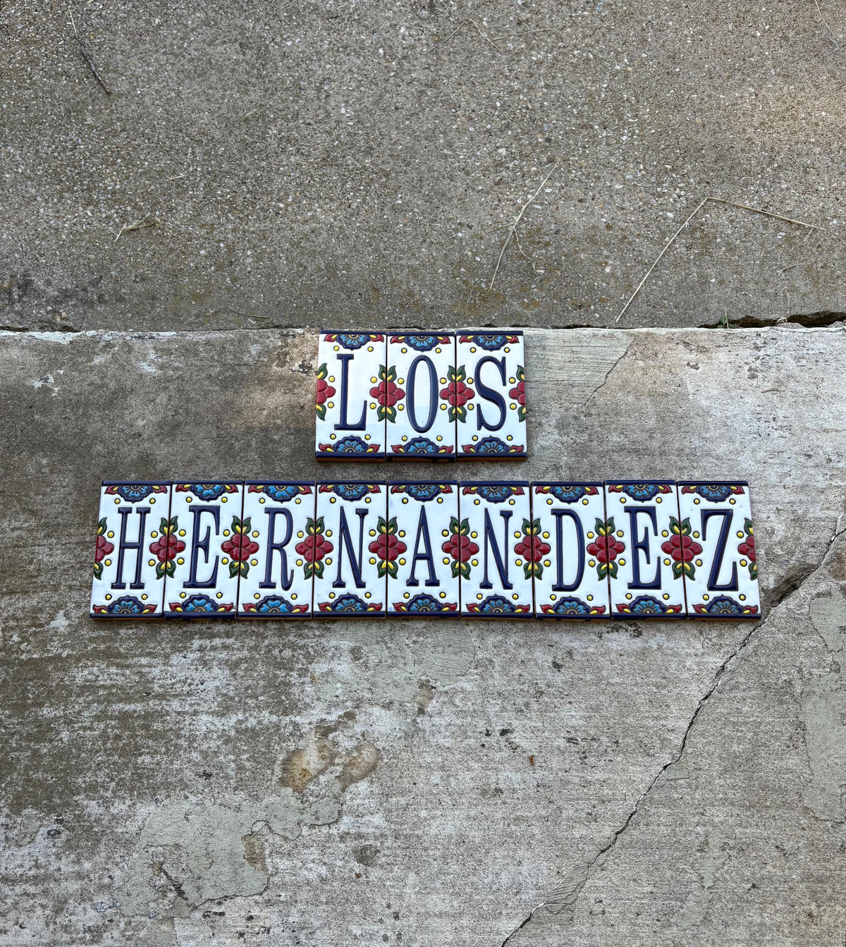 Hand Painted Talavera House Letters – Mexican Ceramic Address Tile Alphabet