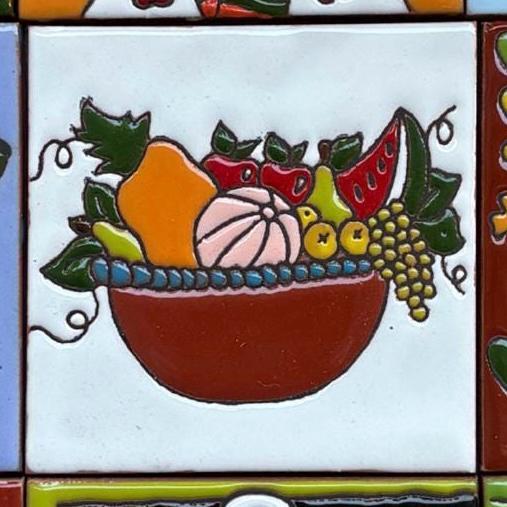 Frida Kahlo Talavera Tile 4x4, Handmade Mexican High Relief Ceramic Tile, Frida Decorative Tile, Dia de los Muertos Decor