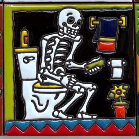 Frida Kahlo Talavera Tile 4x4, Handmade Mexican High Relief Ceramic Tile, Frida Decorative Tile, Dia de los Muertos Decor